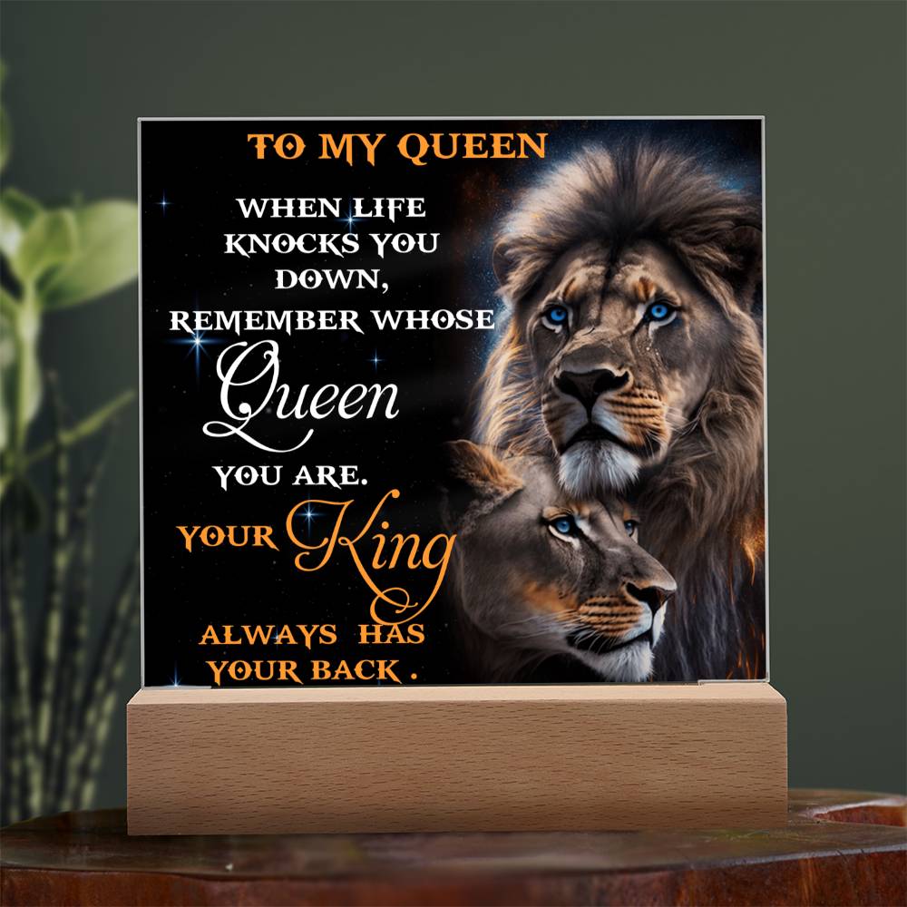 My Queen Plaque, A Romantic Gift For Soulmate, Gift For Wife