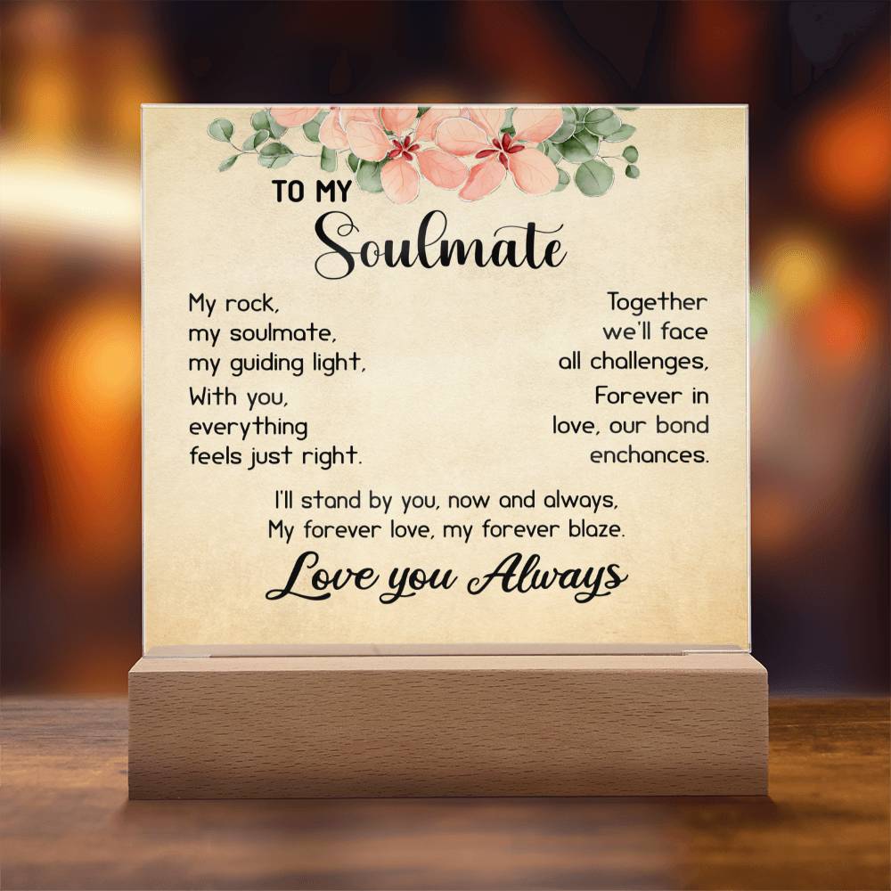 My Soulmate Gift, Gift Ideas for Soulmate, Romantic Present, Birthday Gift for Her, Anniversary Gift