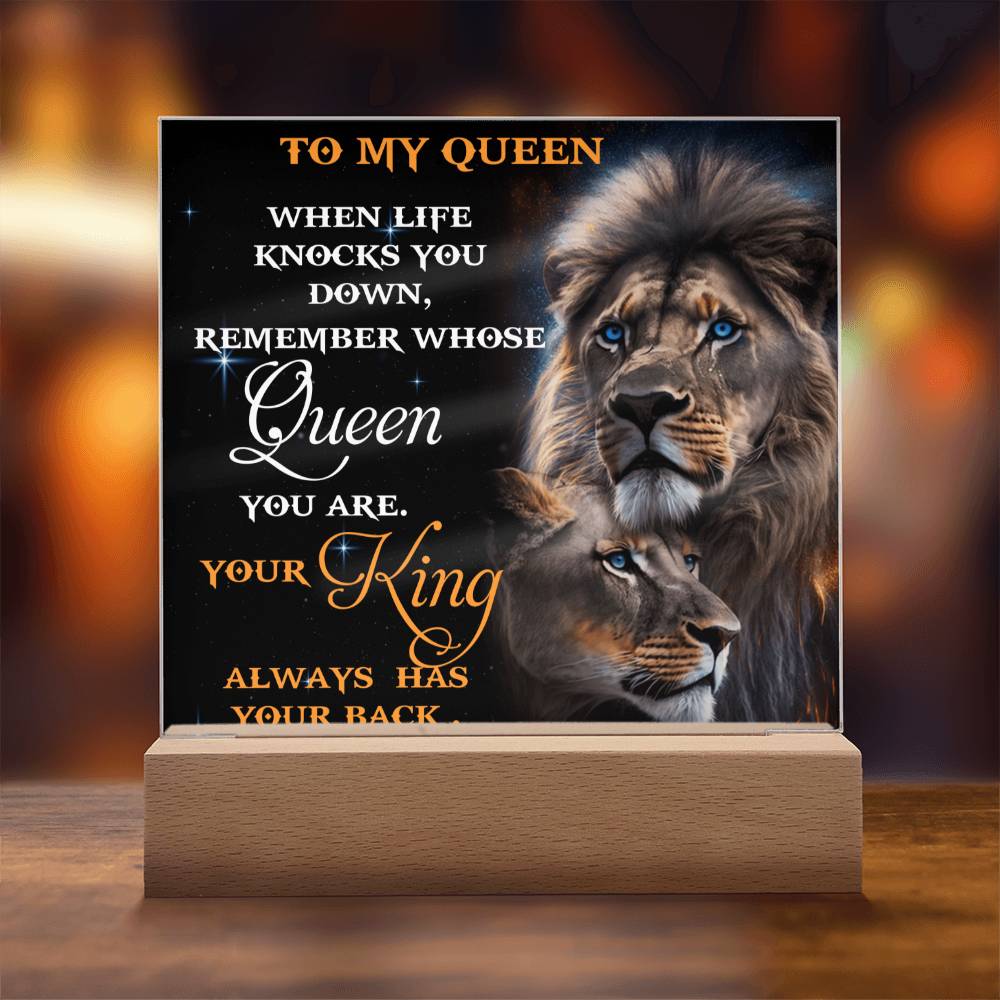 My Queen Plaque, A Romantic Gift For Soulmate, Gift For Wife