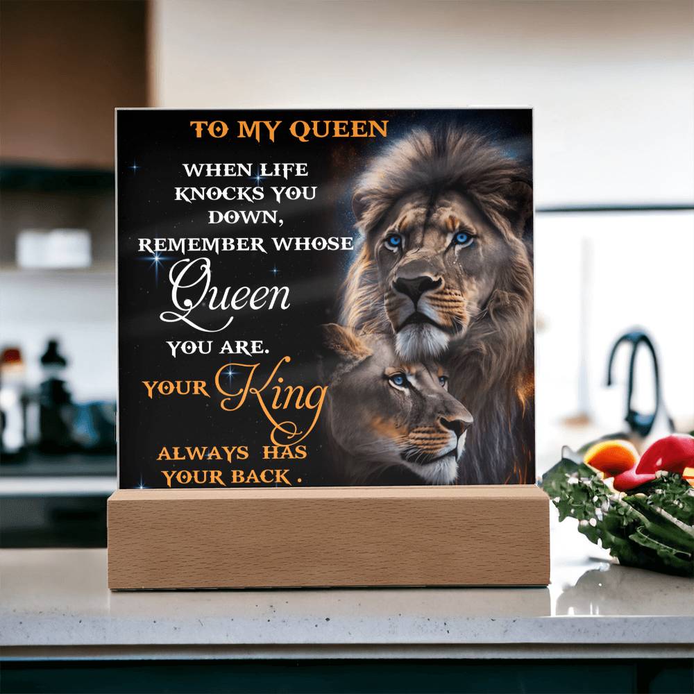 My Queen Plaque, A Romantic Gift For Soulmate, Gift For Wife