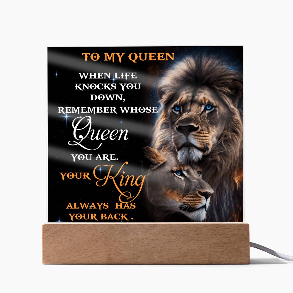 My Queen Plaque, A Romantic Gift For Soulmate, Gift For Wife