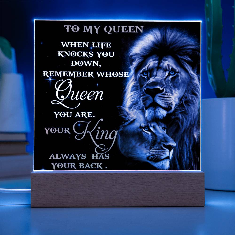 My Queen Plaque, A Romantic Gift For Soulmate, Gift For Wife