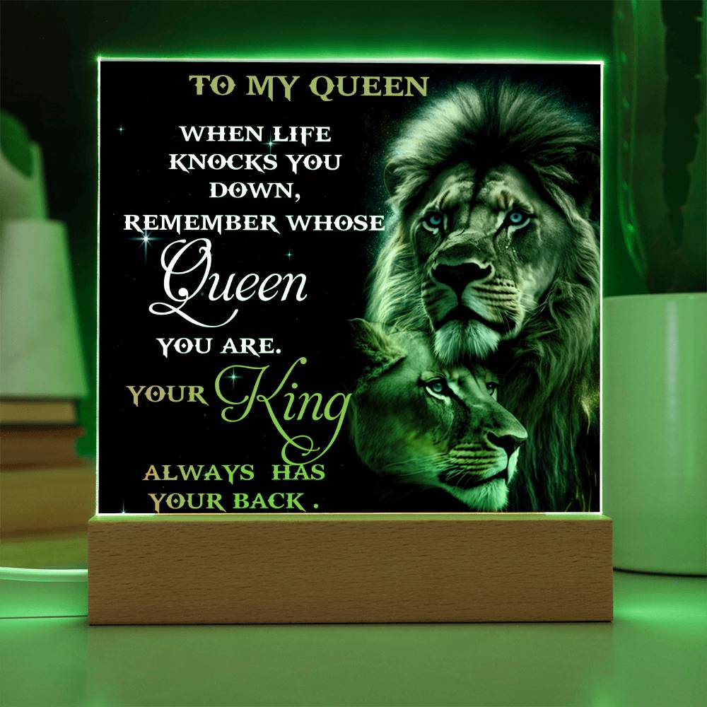 My Queen Plaque, A Romantic Gift For Soulmate, Gift For Wife