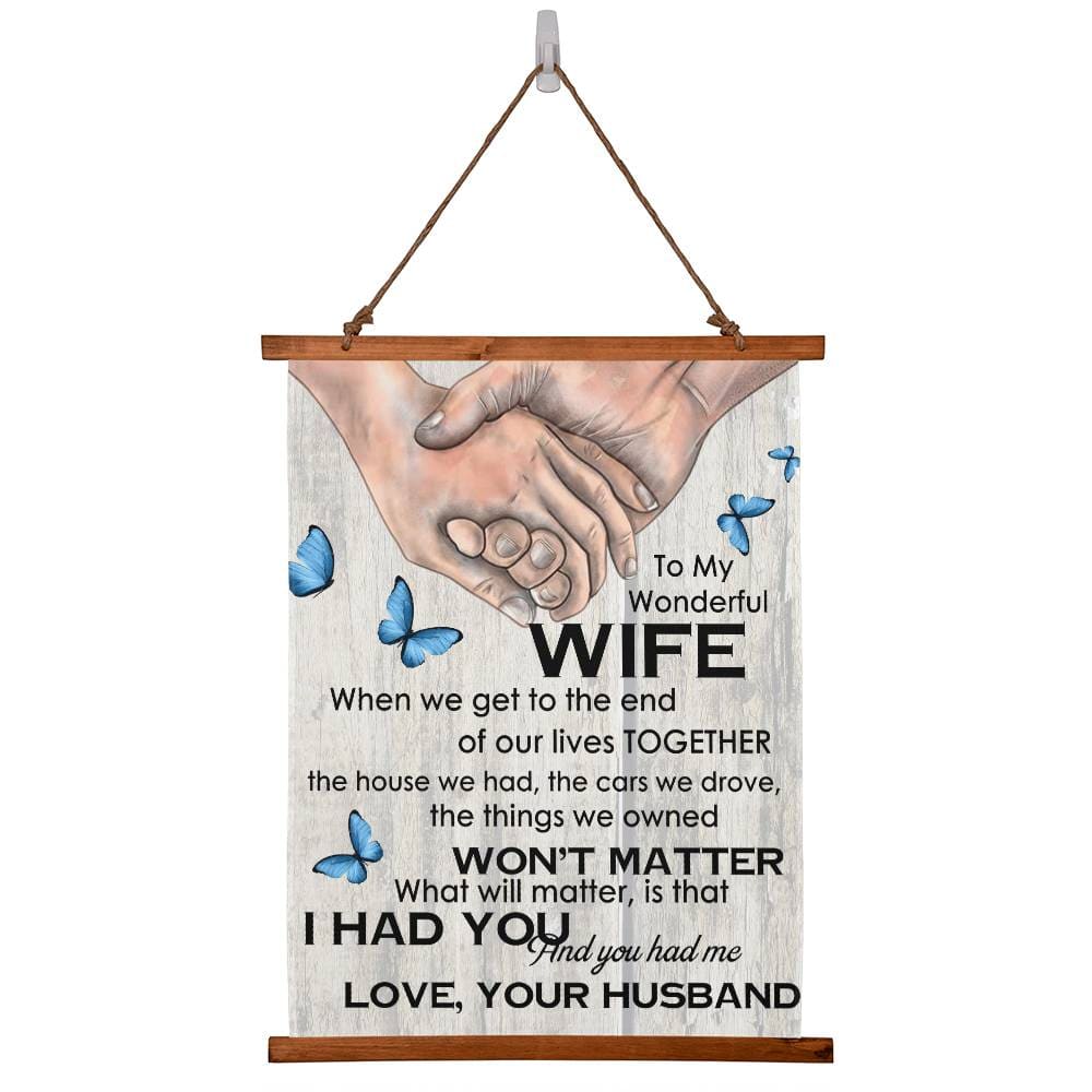 To My Wonderful Wife Wall Tapestry