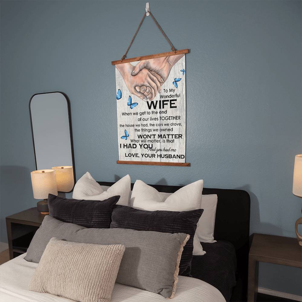 To My Wonderful Wife Wall Tapestry