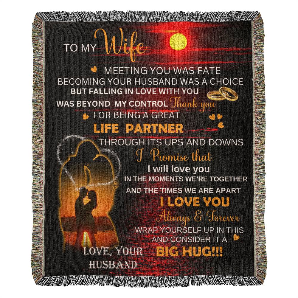To My Wife Blanket, A  Romantic Gift For Wife