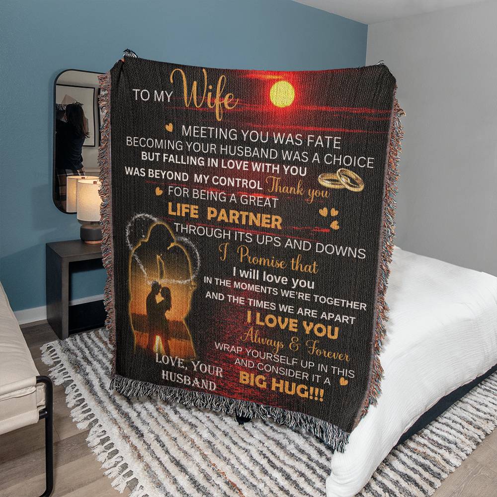 To My Wife Blanket, A  Romantic Gift For Wife