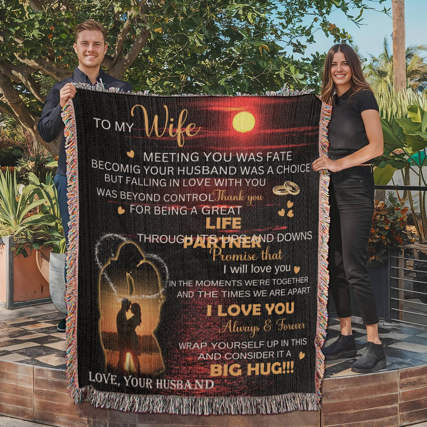 To My Wife Blanket, A  Romantic Gift For Wife