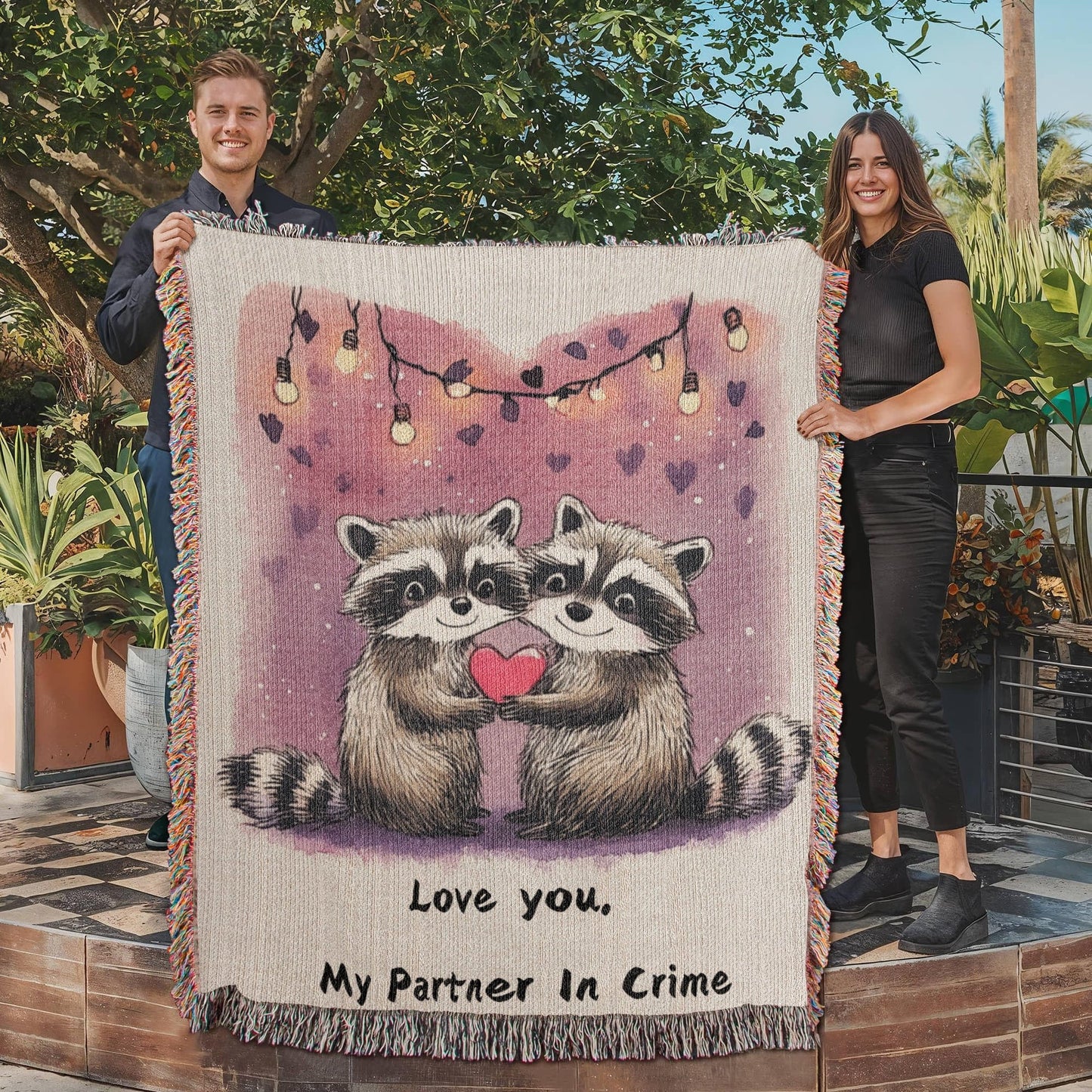 Love Raccoons Blanket