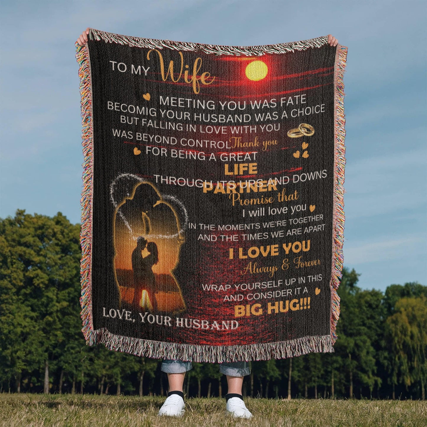 To My Wife Blanket, A  Romantic Gift For Wife
