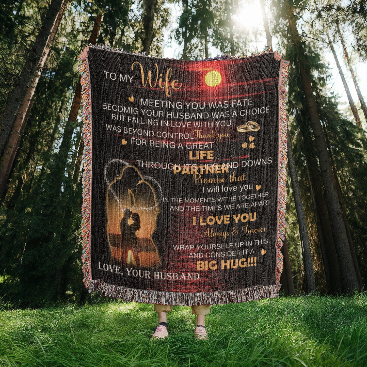 To My Wife Blanket, A  Romantic Gift For Wife