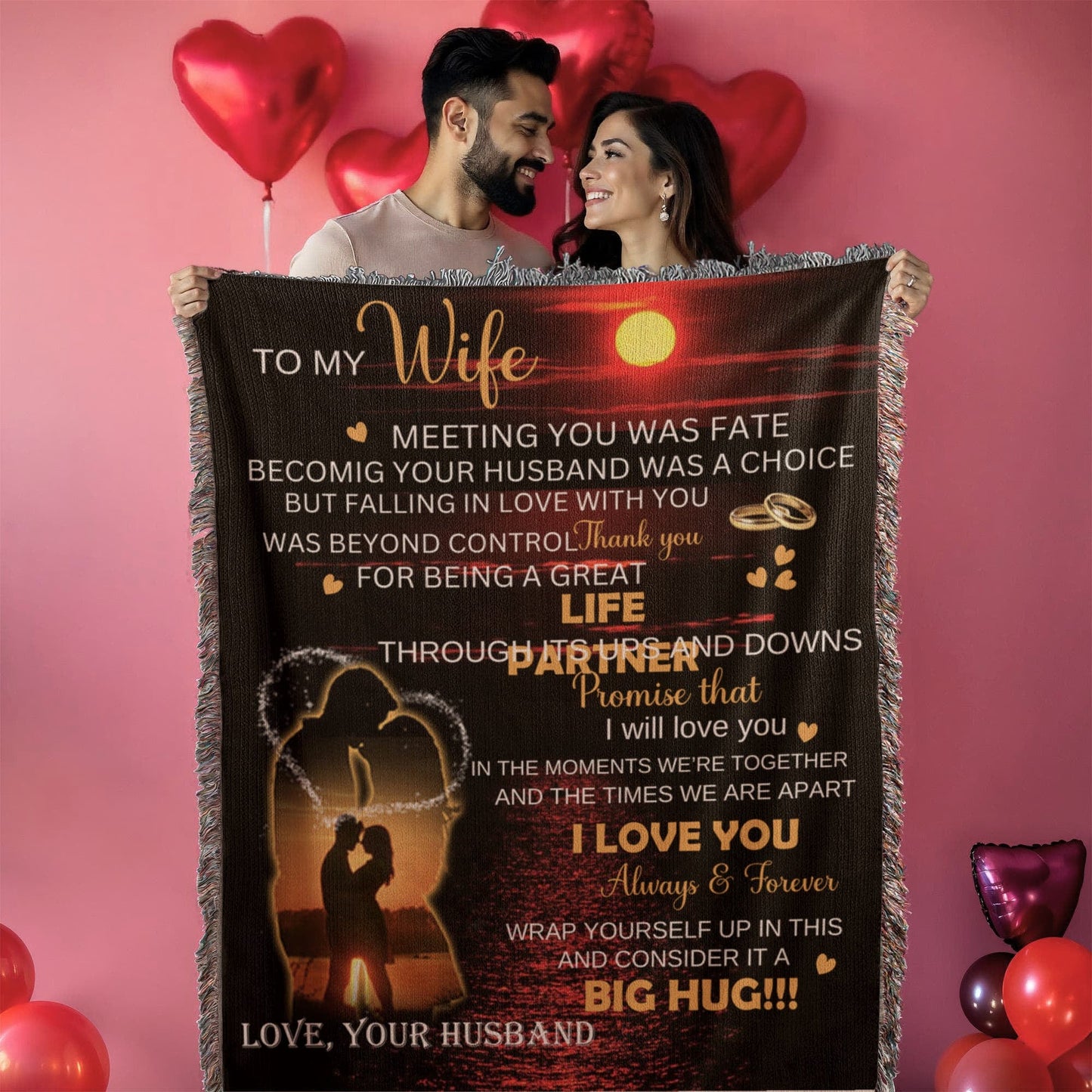 To My Wife Blanket, A  Romantic Gift For Wife