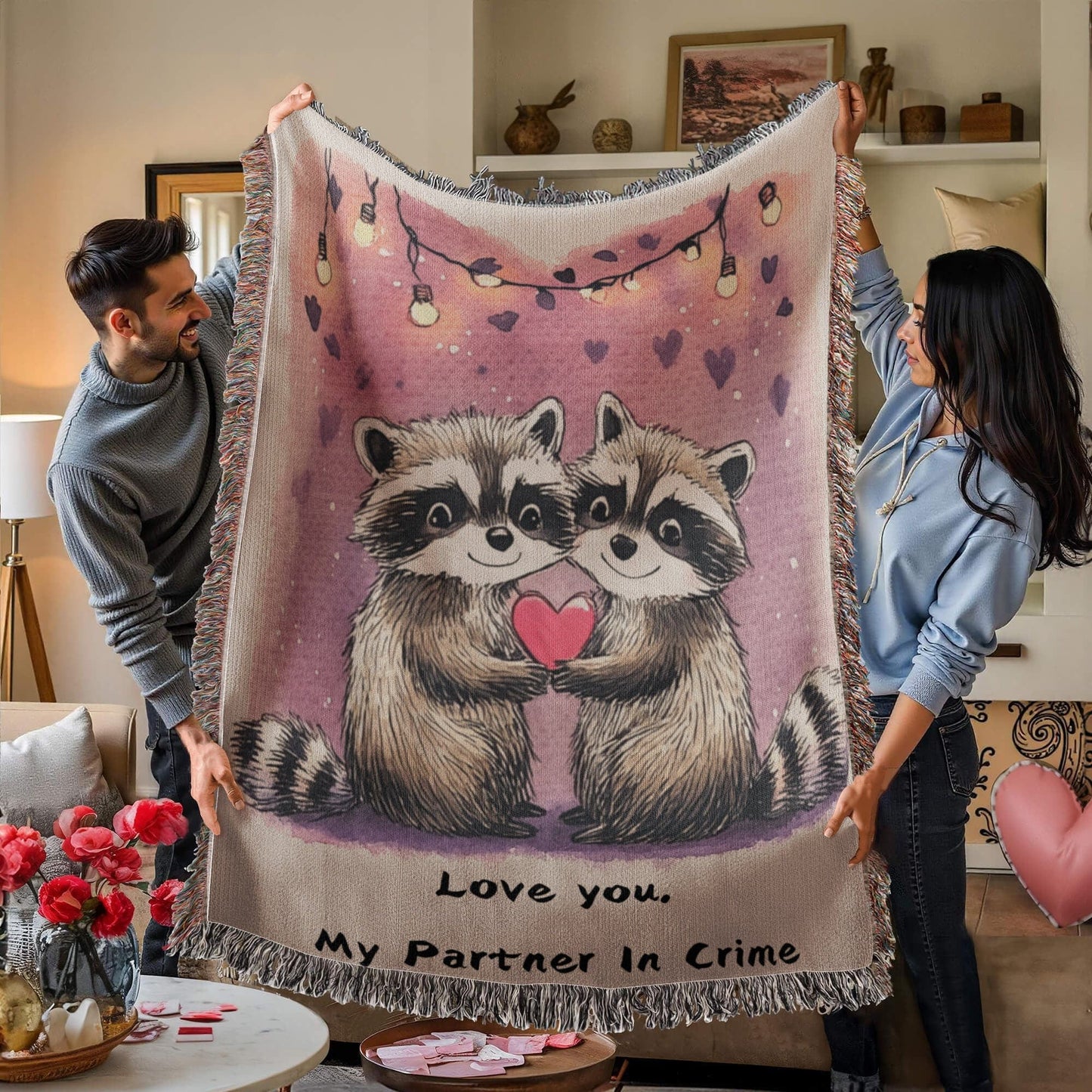 Love Raccoons Blanket