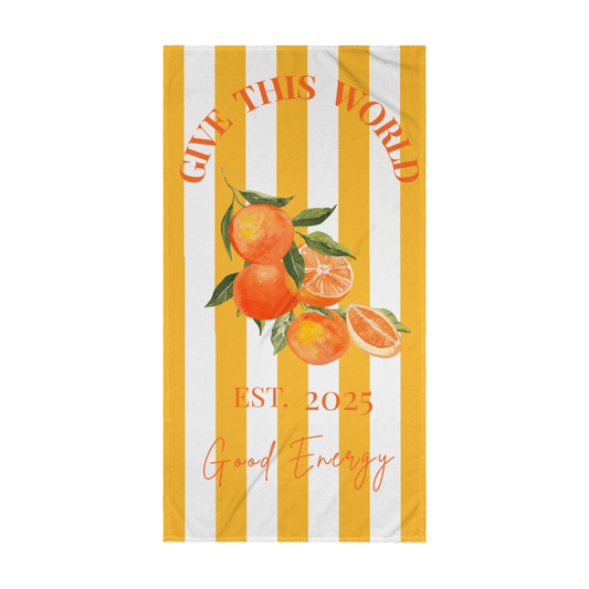 Give This World Good Energy Beach Towel