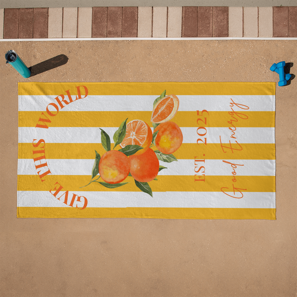 Give This World Good Energy Beach Towel