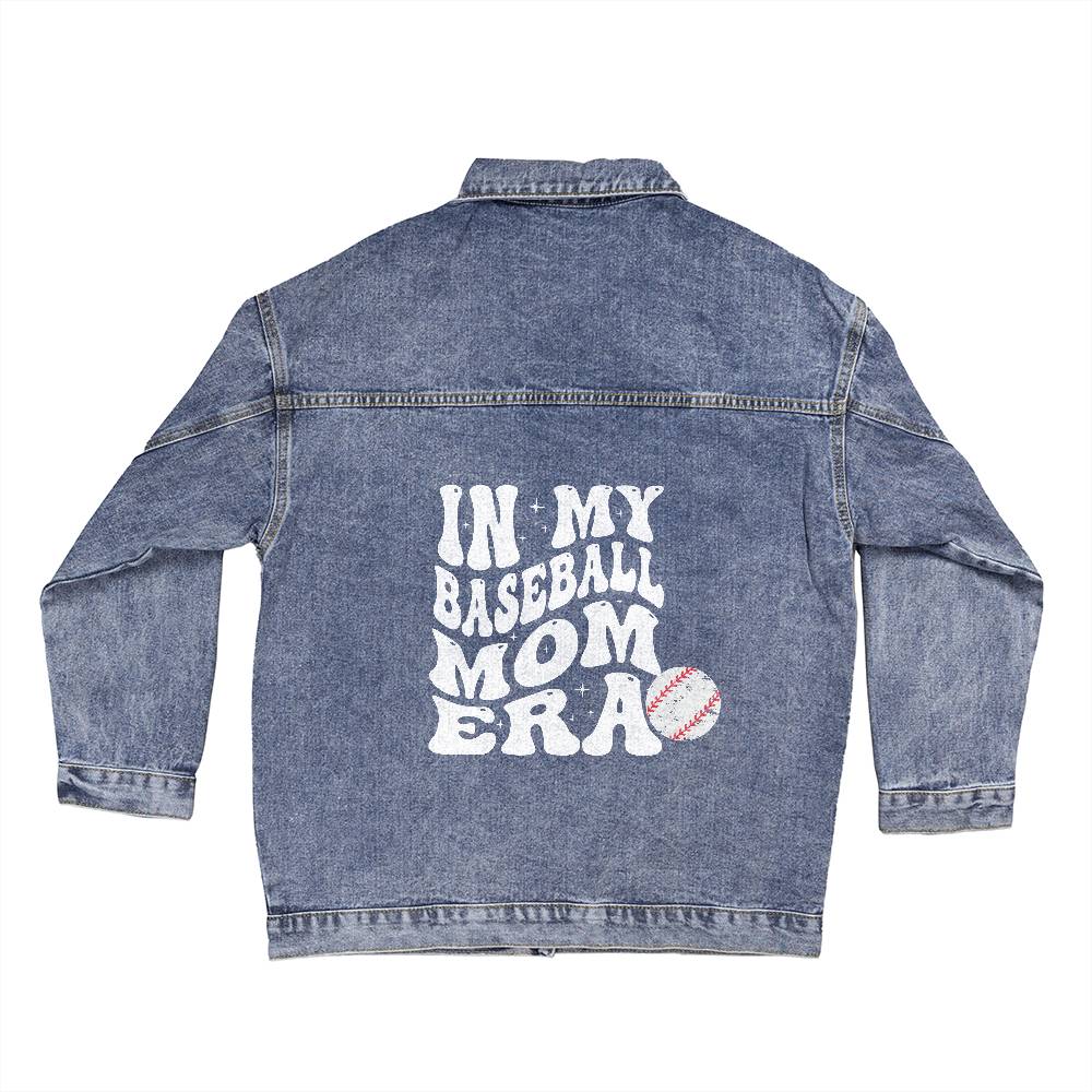 Baseball Mom Jacket, In My Baseball Mom Era Denim Jacket