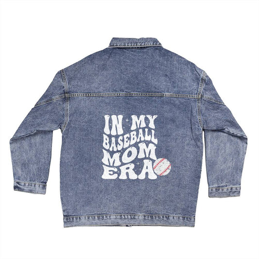 Baseball Mom Jacket, In My Baseball Mom Era Denim Jacket