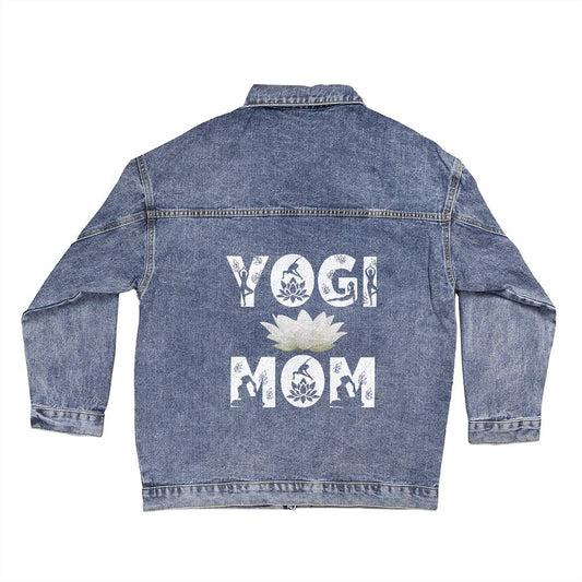 Yogi Mom Denim Jacket, Gift For Mother's Day
