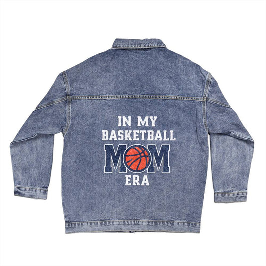 Basketball Mom Jacket, In My Basketball Mom Era Denim Jacket
