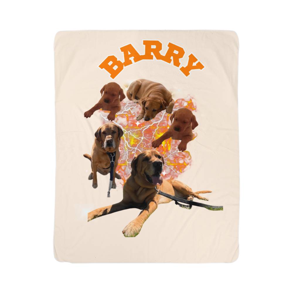 Custom Pet Blanket, Sherpa Fleece Pet Blanket