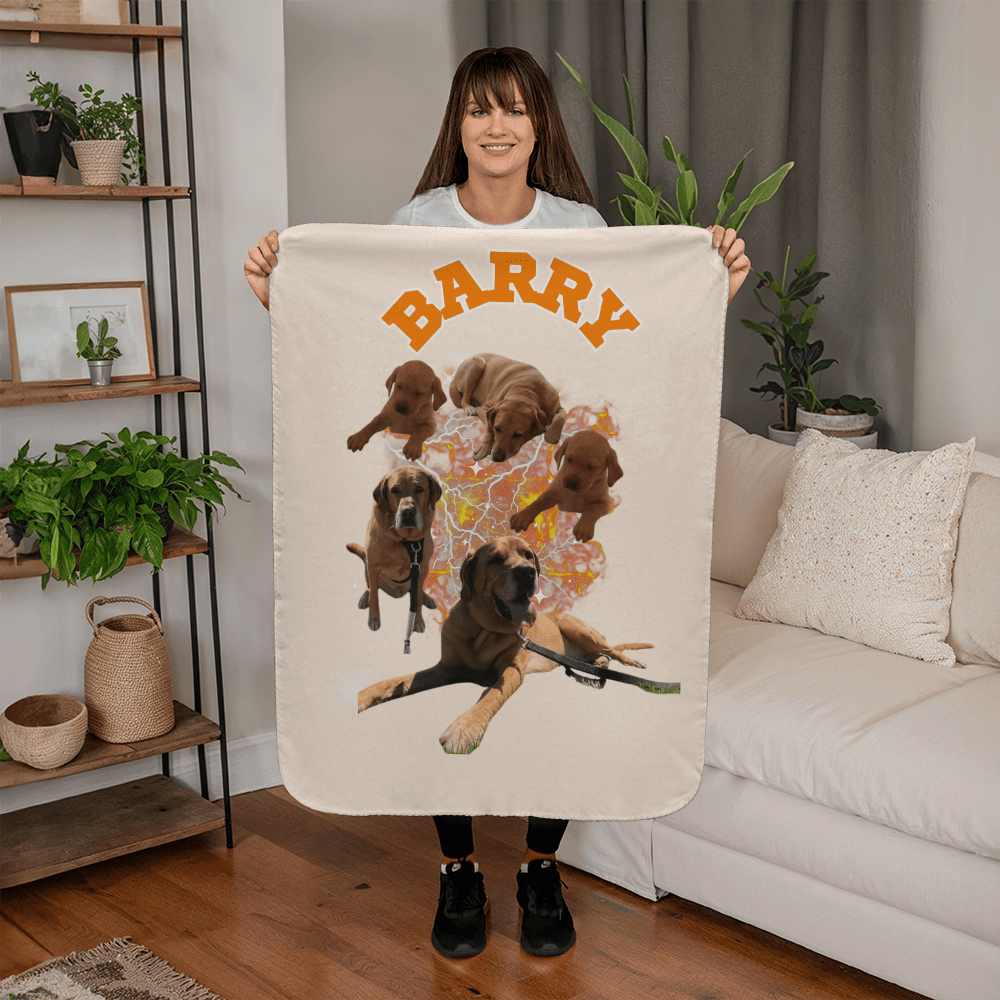 Custom Pet Blanket, Sherpa Fleece Pet Blanket