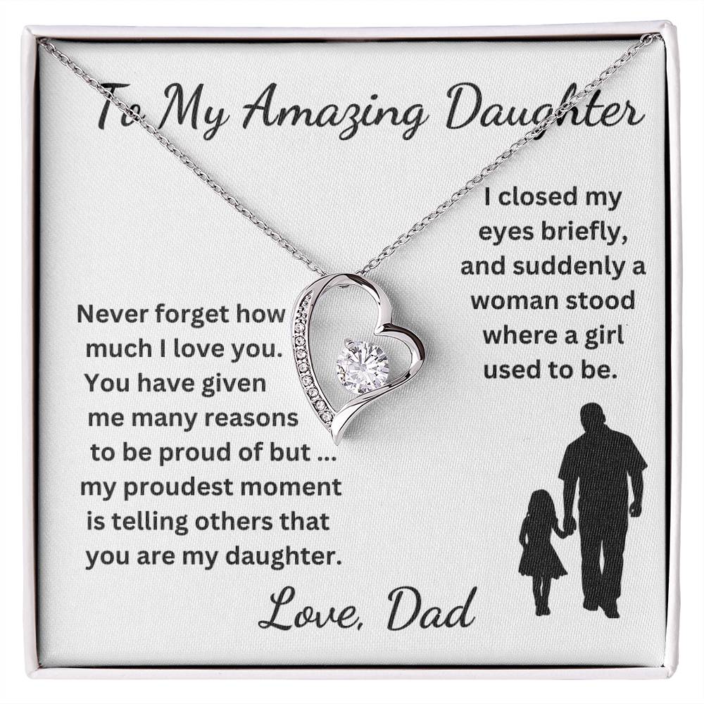 Proud Dad, Daughter Necklace
