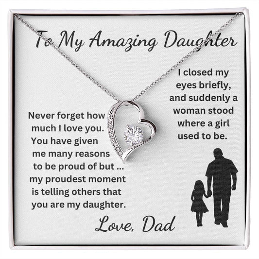 Proud Dad, Daughter Necklace