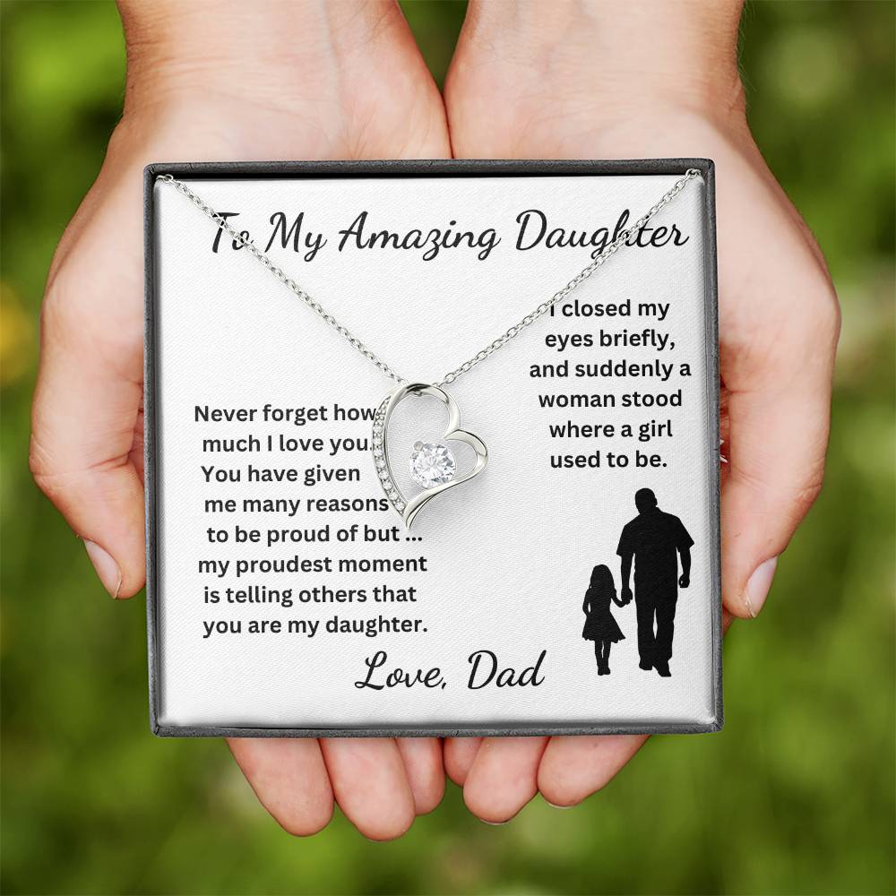 Proud Dad, Daughter Necklace