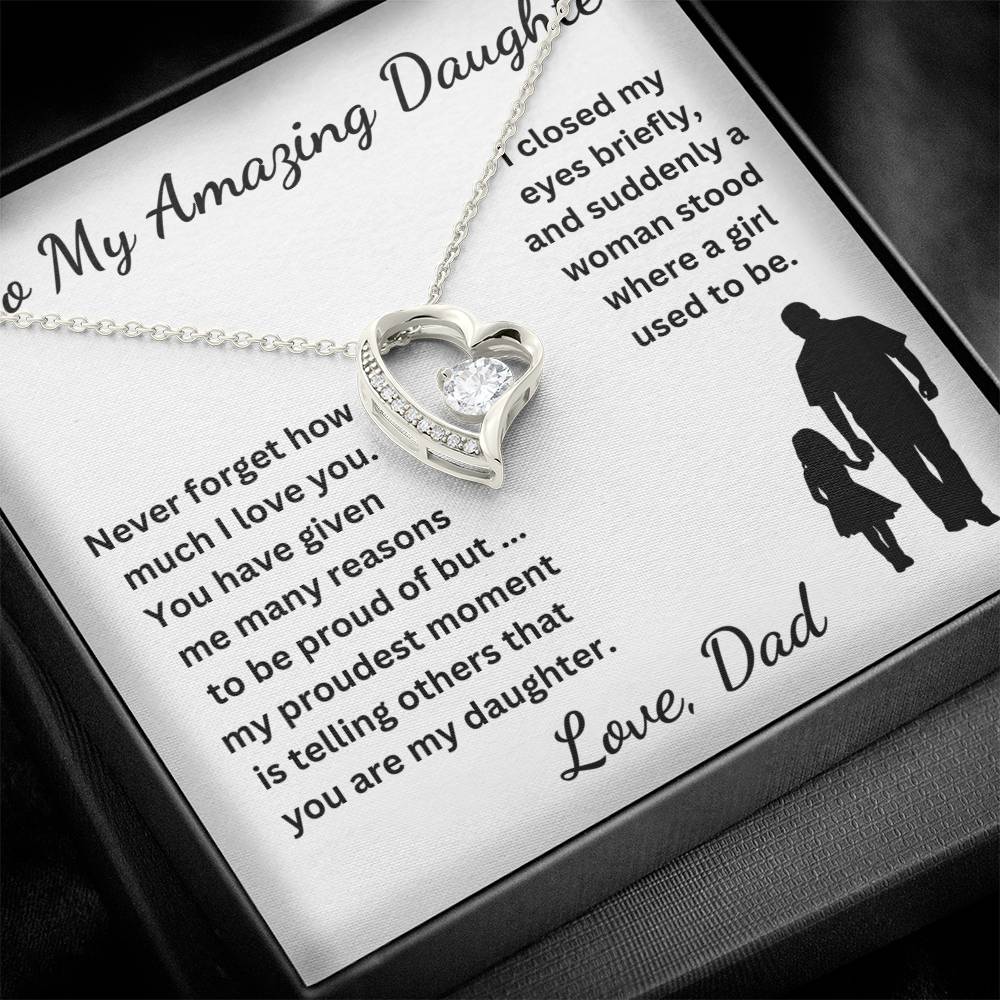 Proud Dad, Daughter Necklace