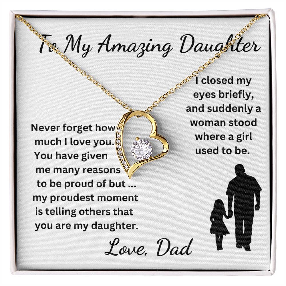 Proud Dad, Daughter Necklace