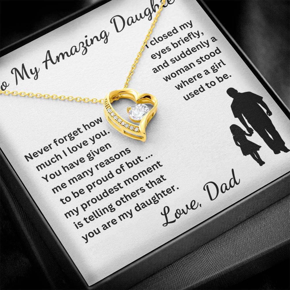 Proud Dad, Daughter Necklace