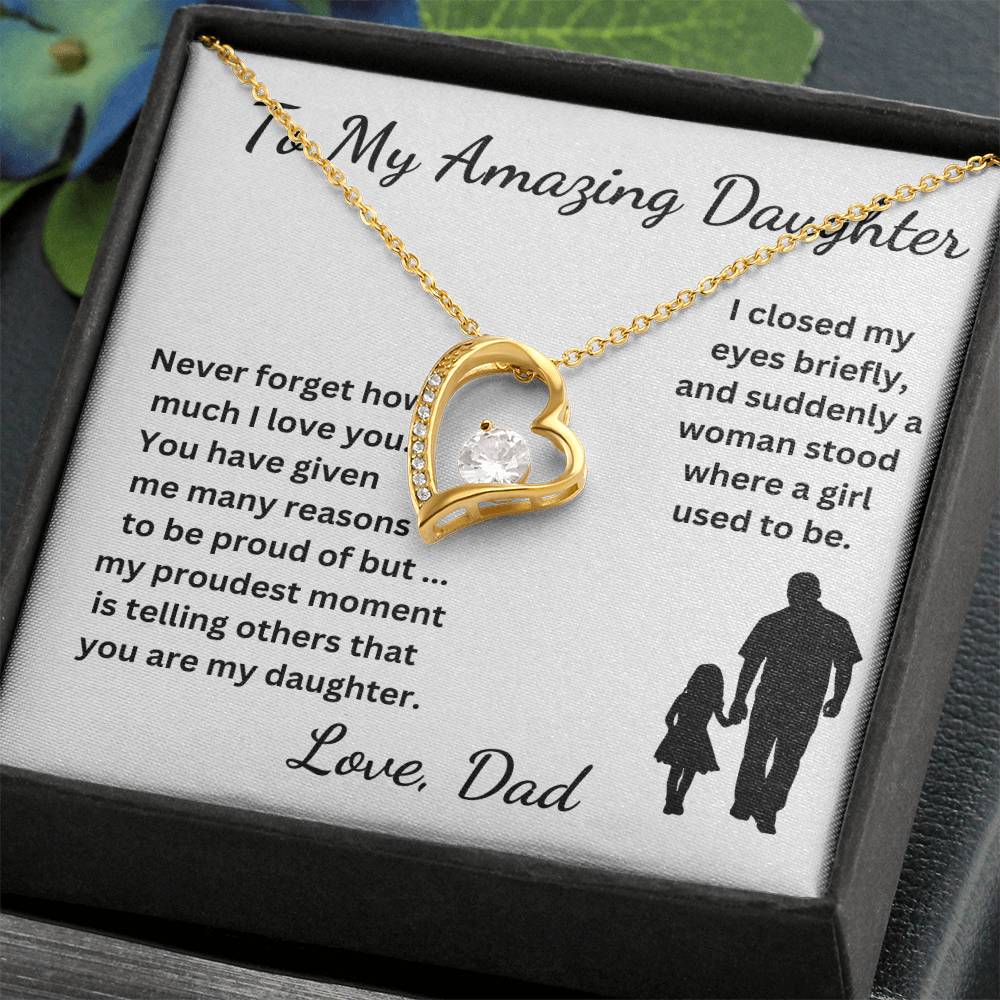 Proud Dad, Daughter Necklace