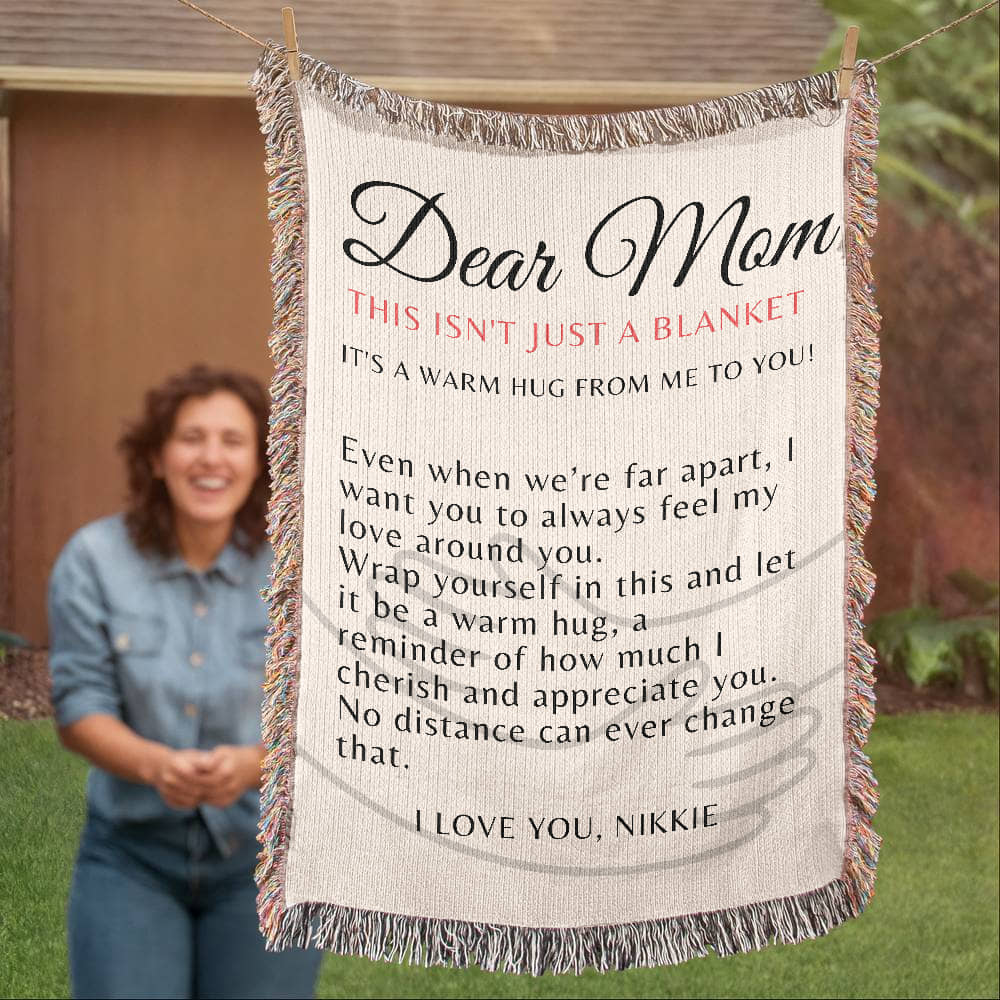 Custom Hug Blanket For Mom