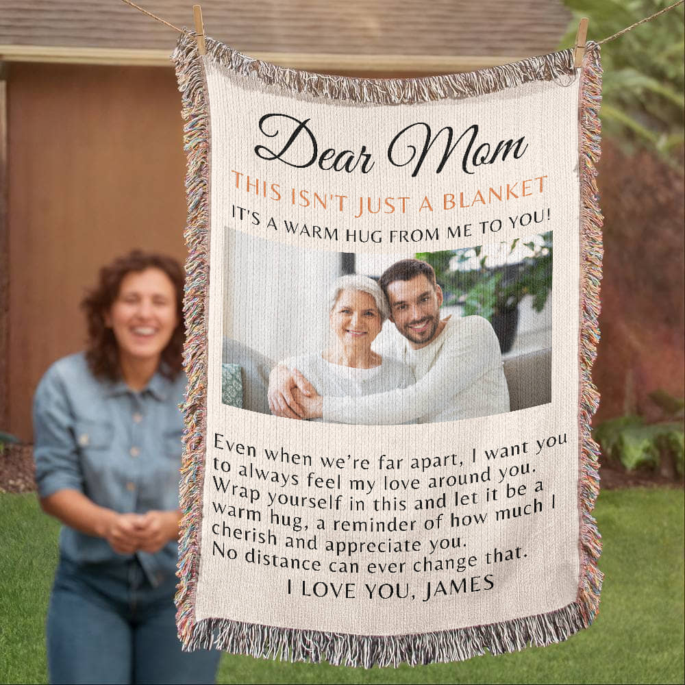 Long Distance Blanket Gift, Mother's Day Blanket Gift