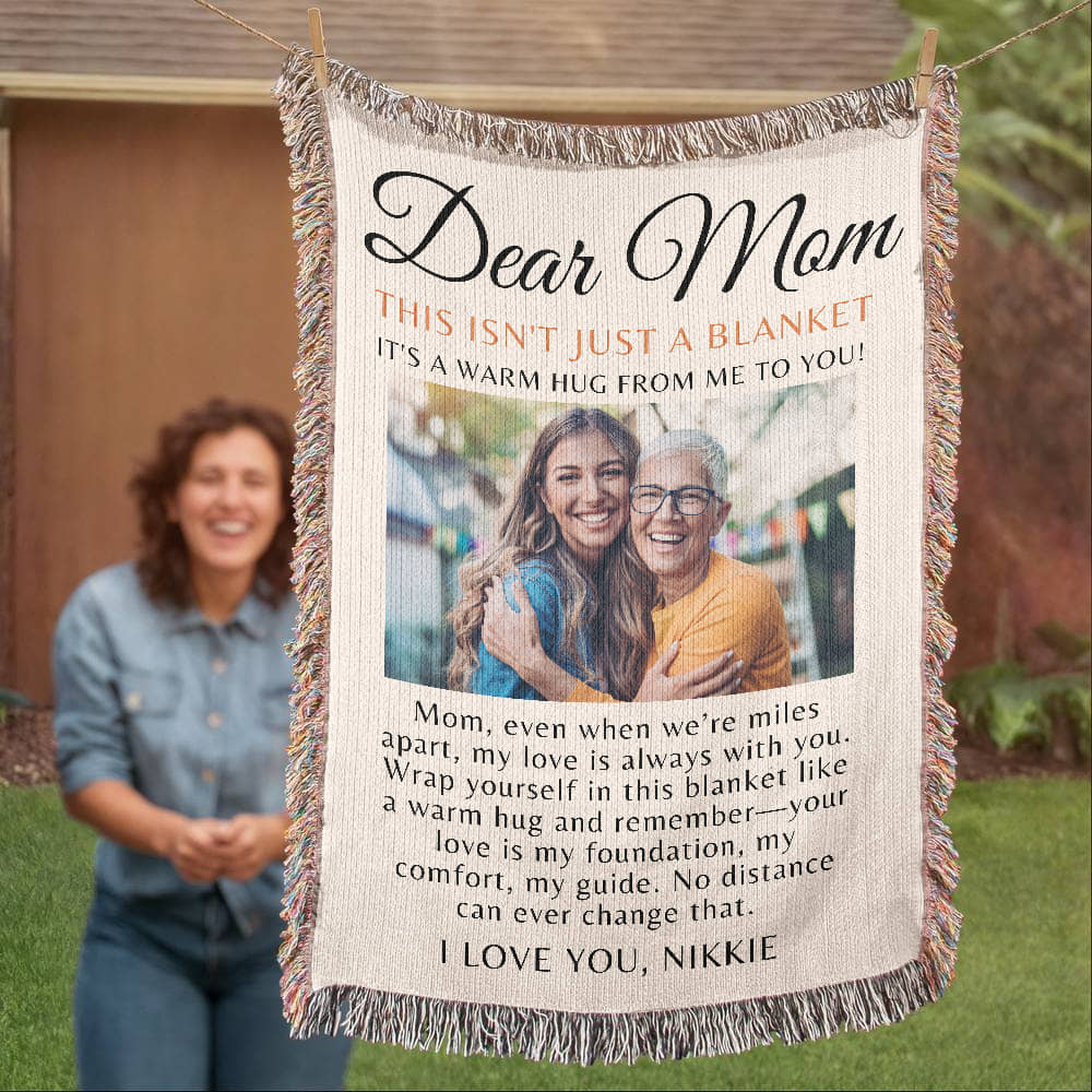 Custom Blanket For Mom, Long Distance Gift For Mom