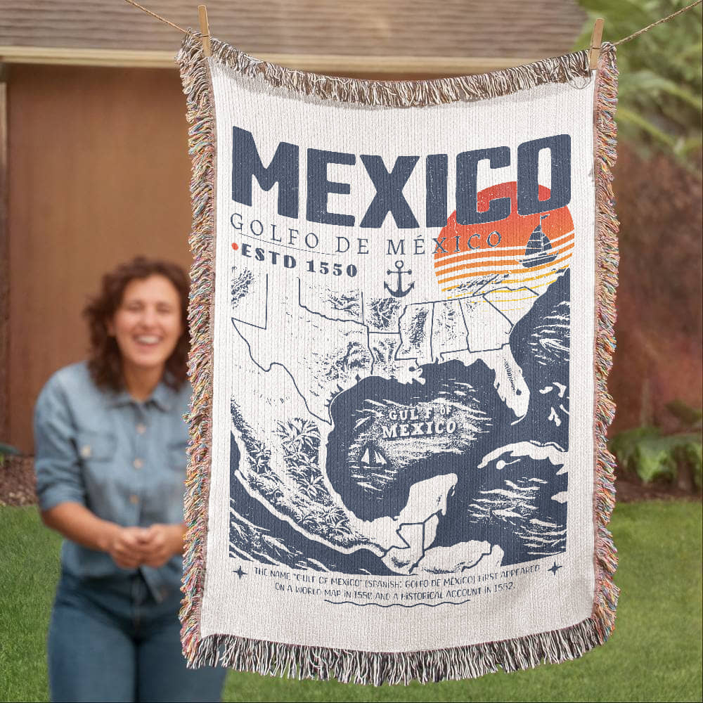 Gold Of Mexico Blanket, Retro Blanket Liberal Gift