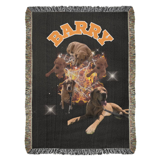 Custom Pet Portrait Blanket, Custom Bootleg Blanket