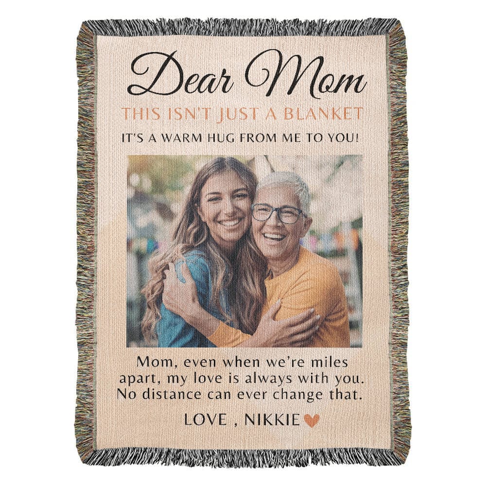 Custom Photo Blanket For Mom, Mothers day Blanket Gift