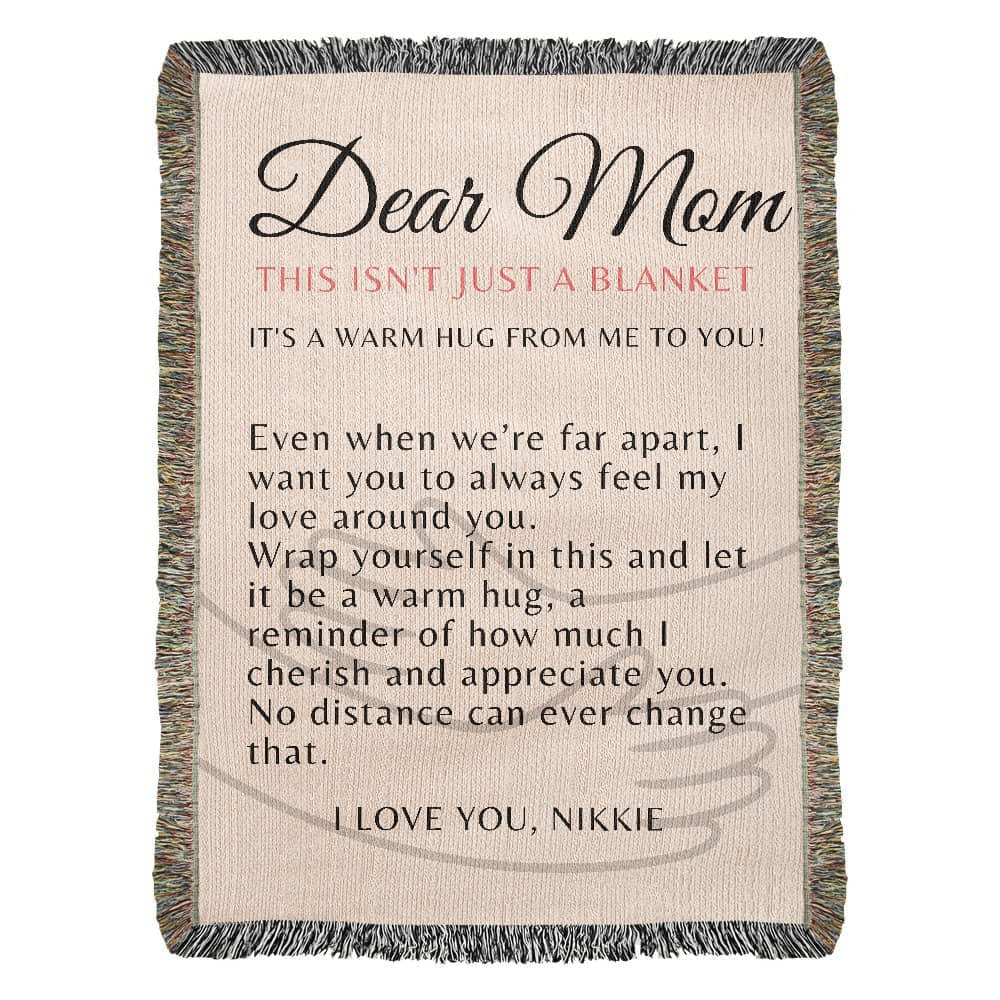 Custom Hug Blanket For Mom