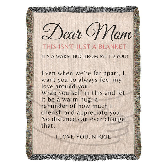 Custom Hug Blanket For Mom