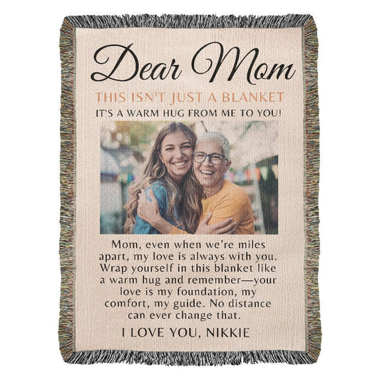 Custom Blanket For Mom, Long Distance Gift For Mom