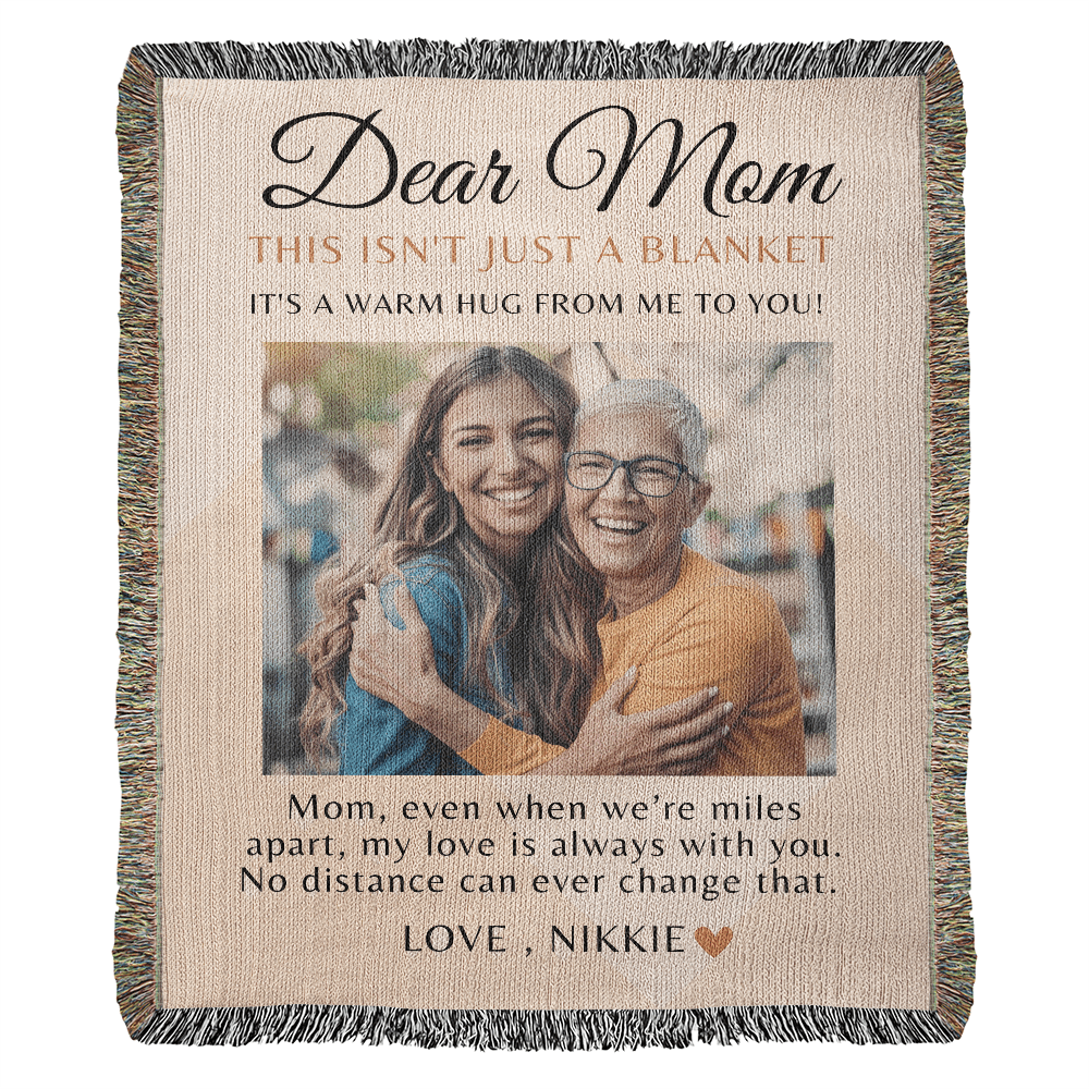 Custom Photo Blanket For Mom, Mothers day Blanket Gift