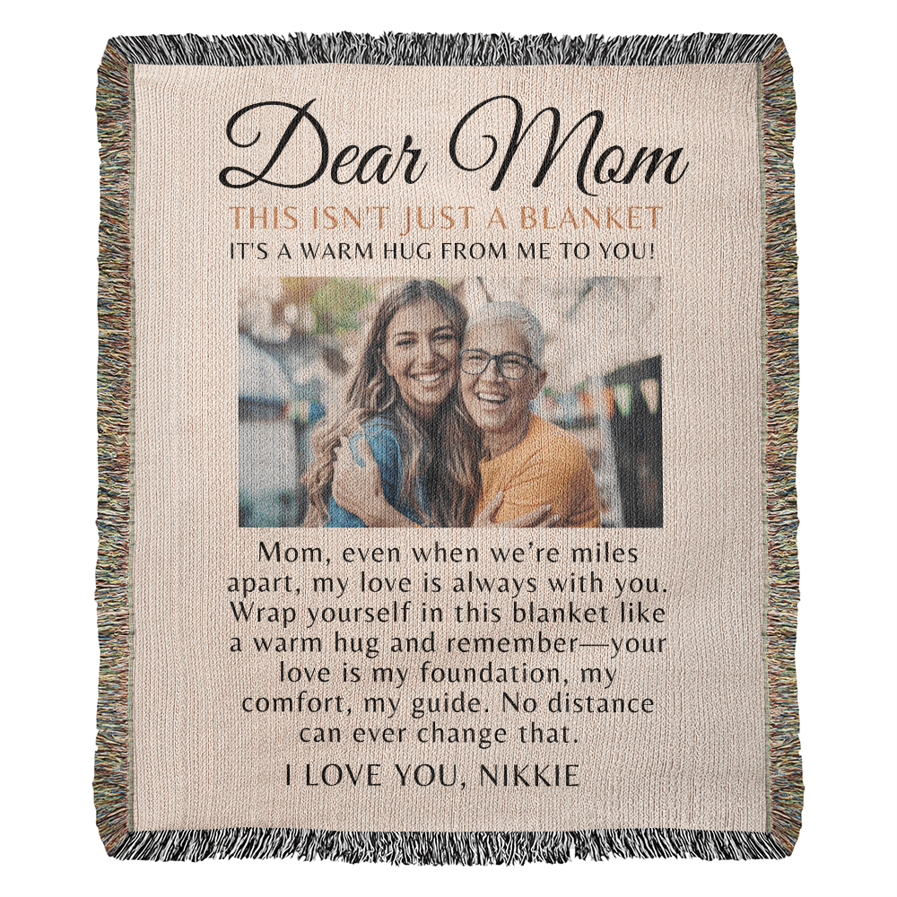 Custom Blanket For Mom, Long Distance Gift For Mom