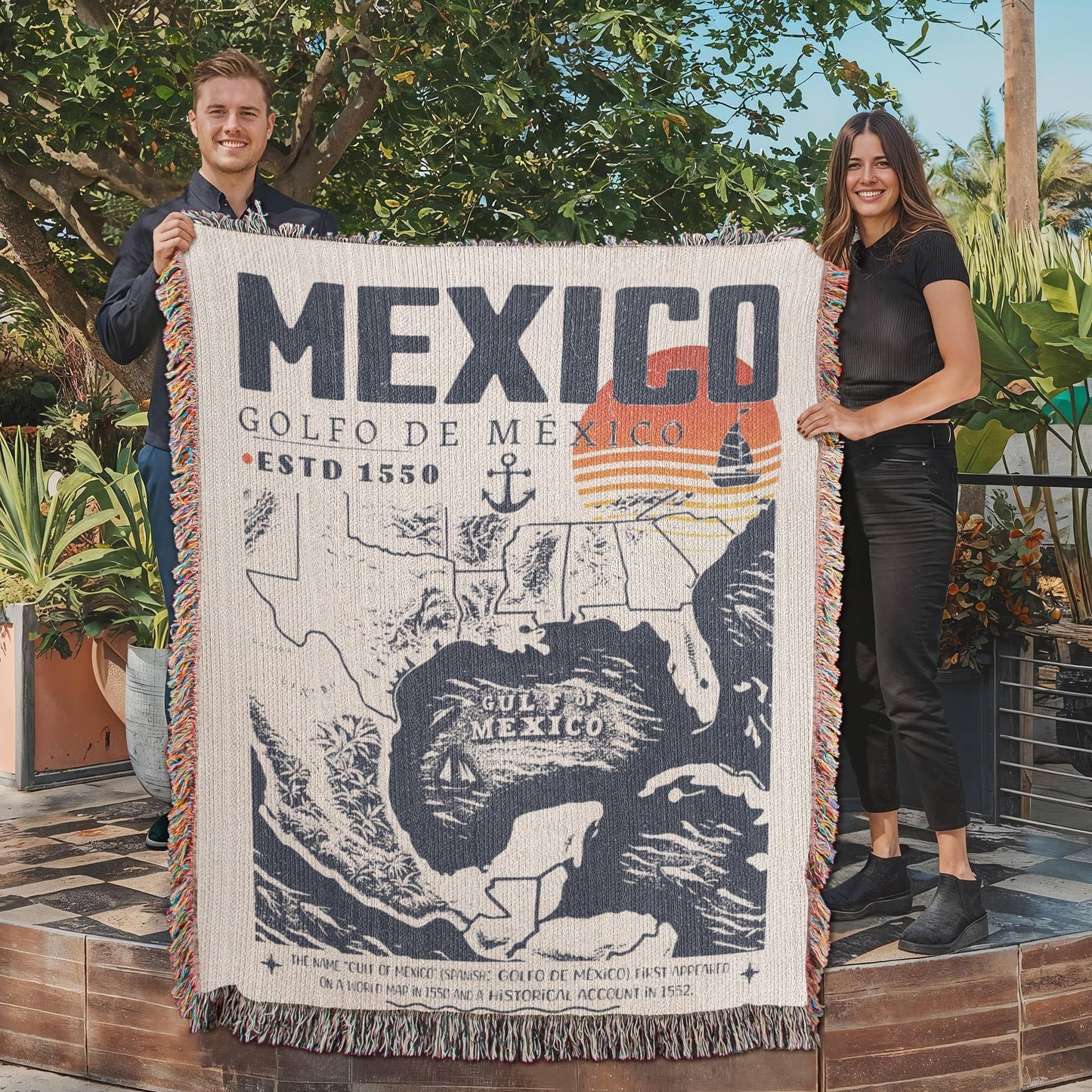Gold Of Mexico Blanket, Retro Blanket Liberal Gift