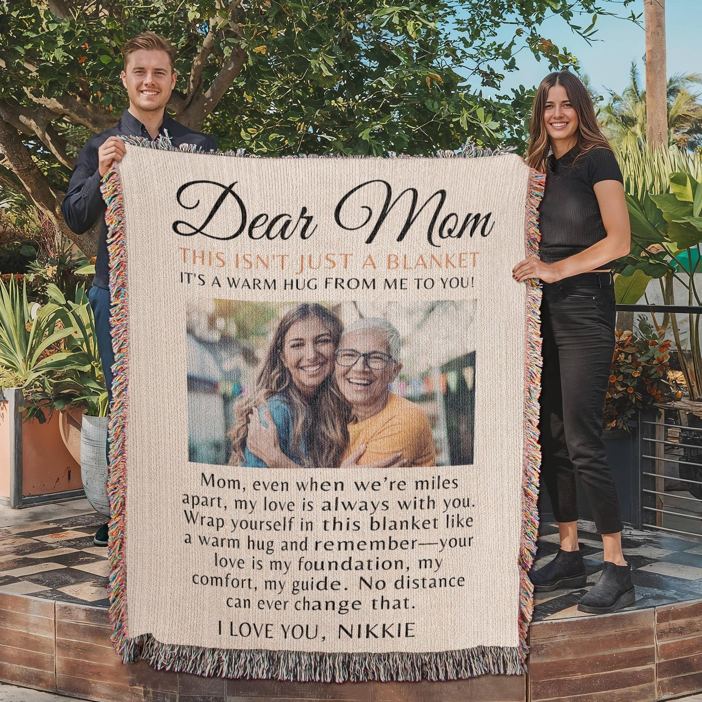 Custom Blanket For Mom, Long Distance Gift For Mom