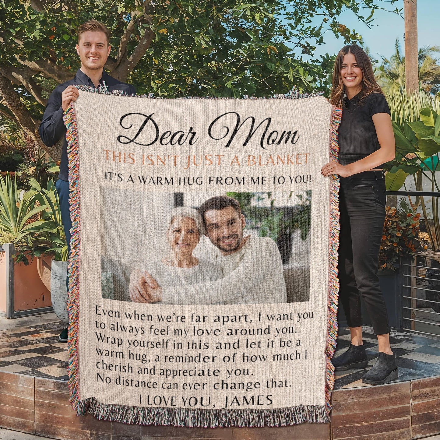 Long Distance Blanket Gift, Mother's Day Blanket Gift