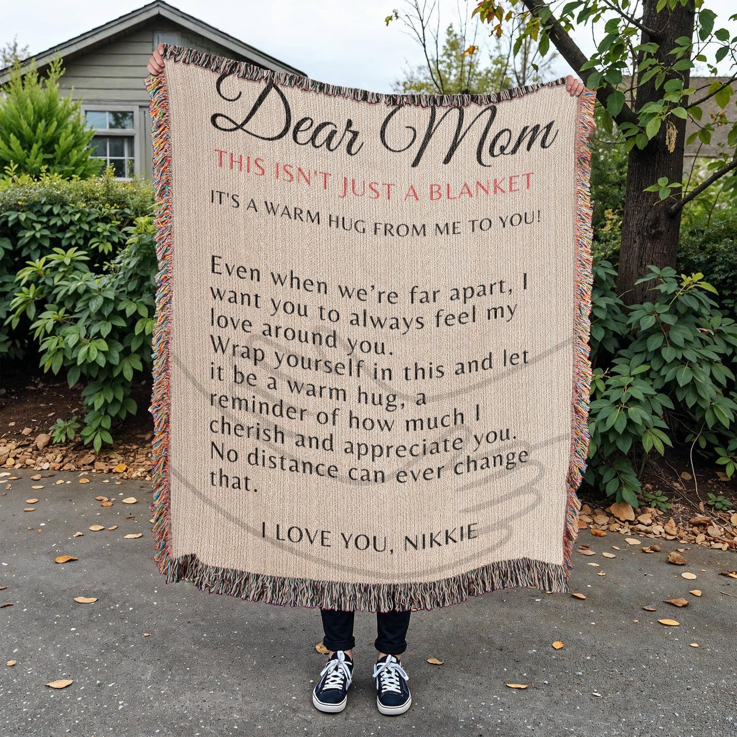 Custom Hug Blanket For Mom