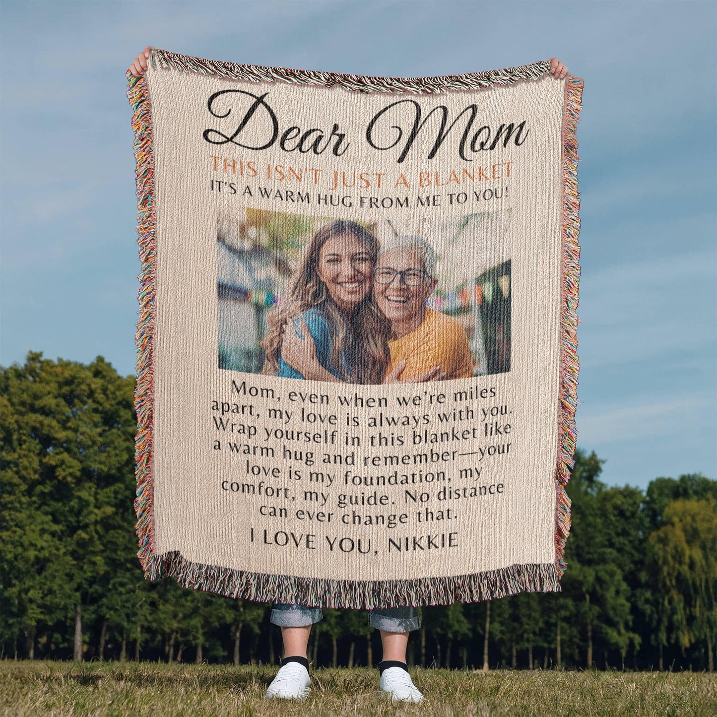 Custom Blanket For Mom, Long Distance Gift For Mom