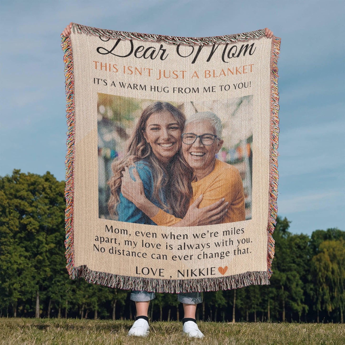 Custom Photo Blanket For Mom, Mothers day Blanket Gift