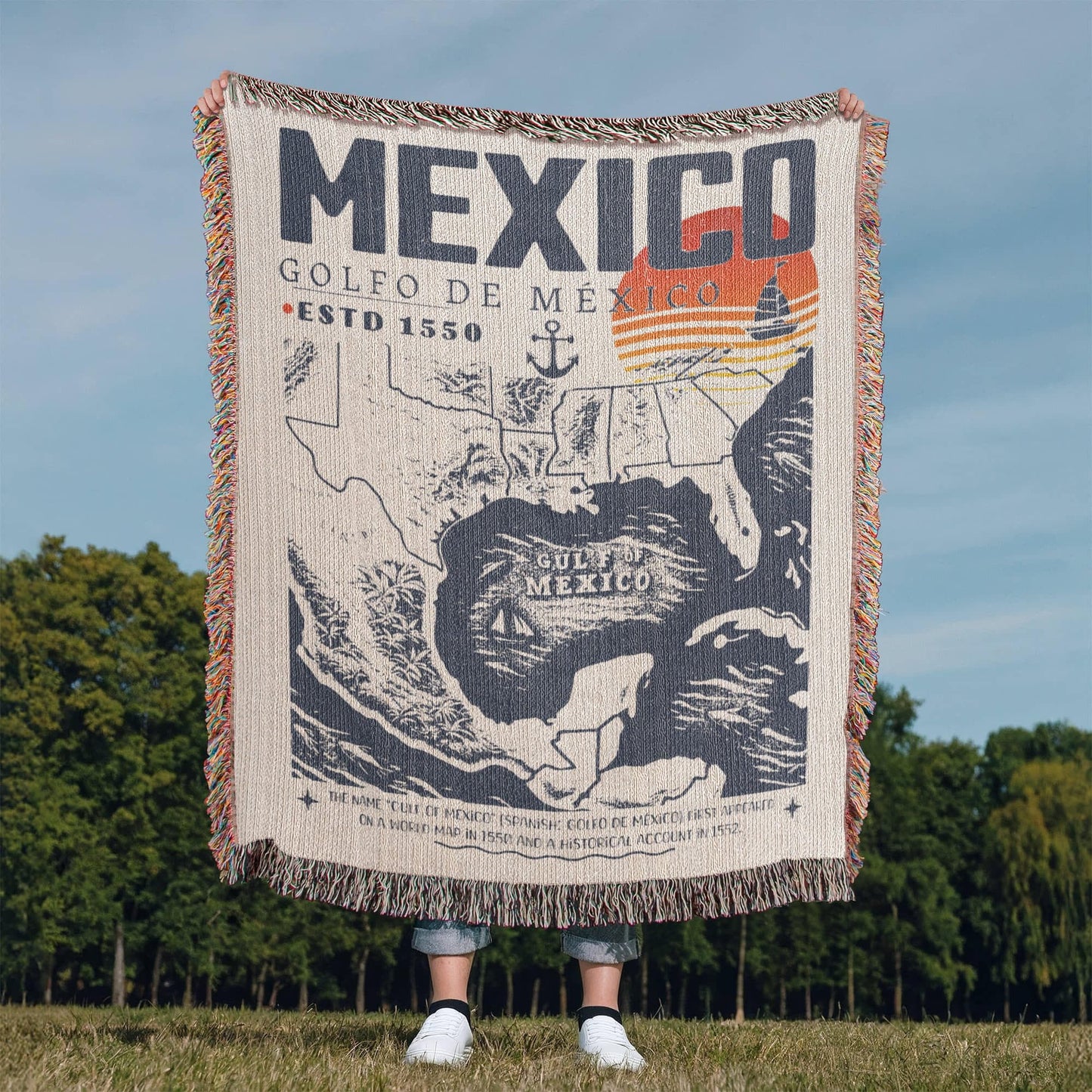Gold Of Mexico Blanket, Retro Blanket Liberal Gift